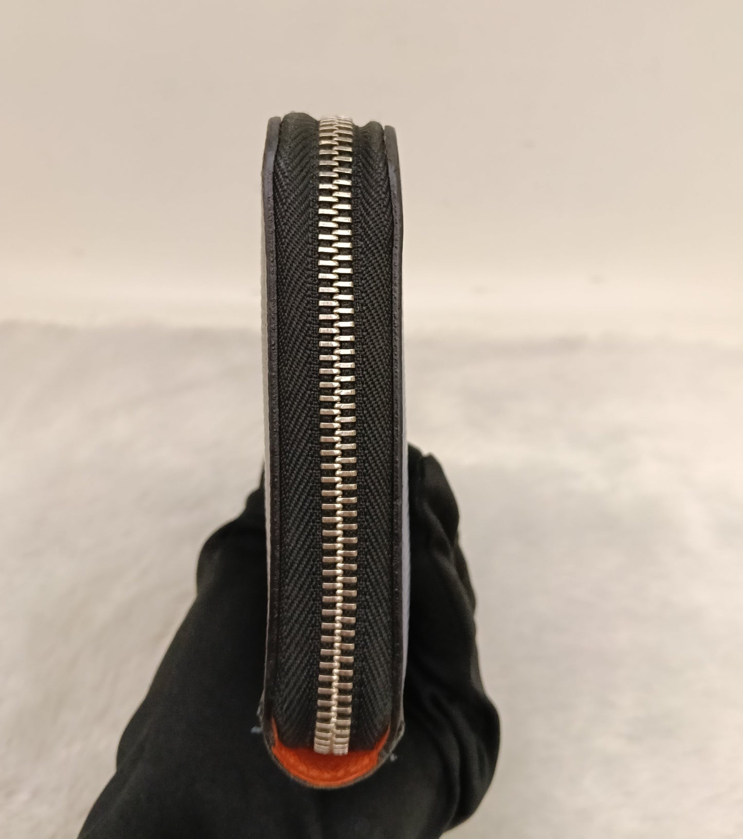 LV Zippy Wallet Long Organizer NM Epi Graphite Blue Gray