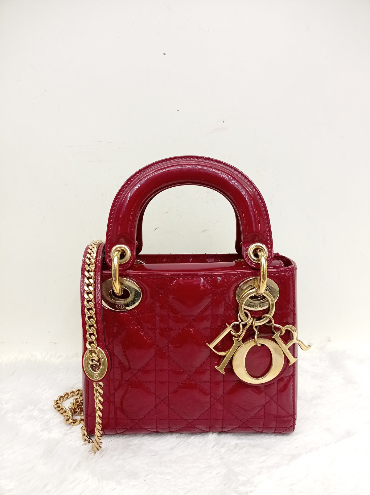 Lady Dior Mini Patent Red GHW 2019