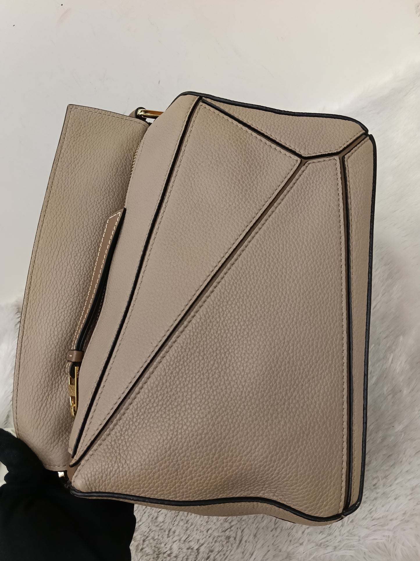 Loewe Puzzle Small Grained Sand Mink GHW 2020