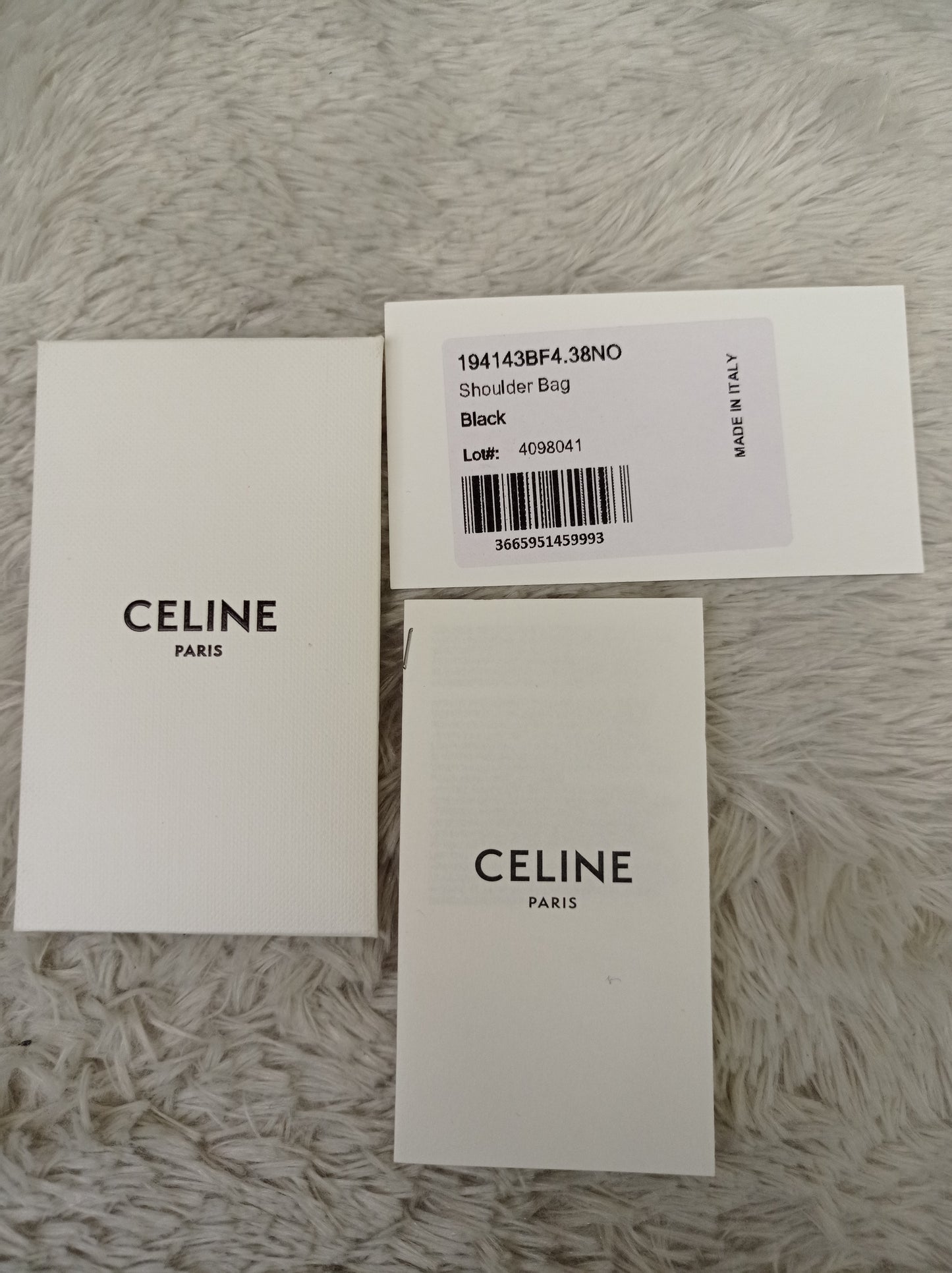 Celine Triomphe Shoulder Calfskin Black GHW 2022