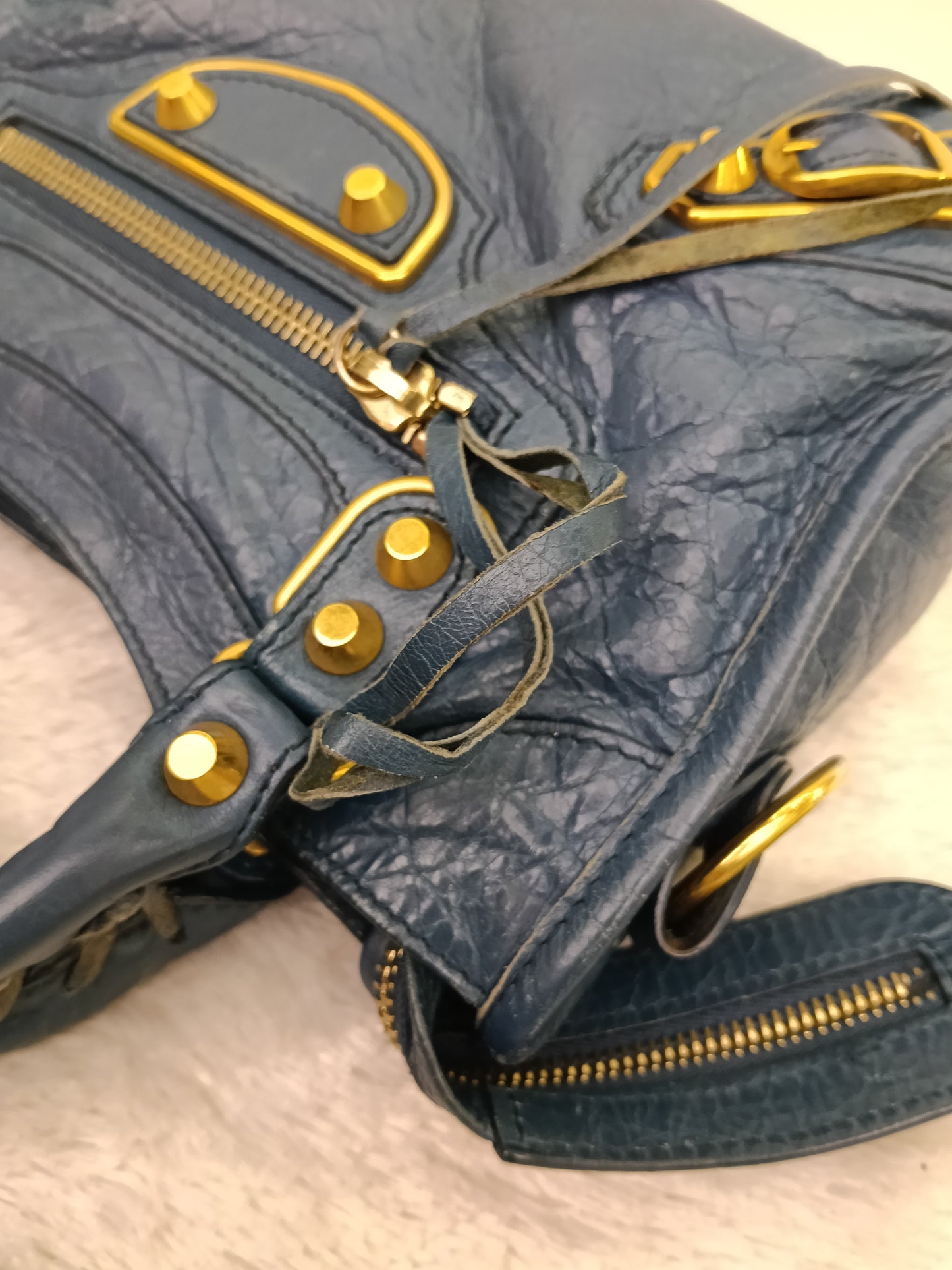 Balenciaga Mini City Edge Blue GHW 2017