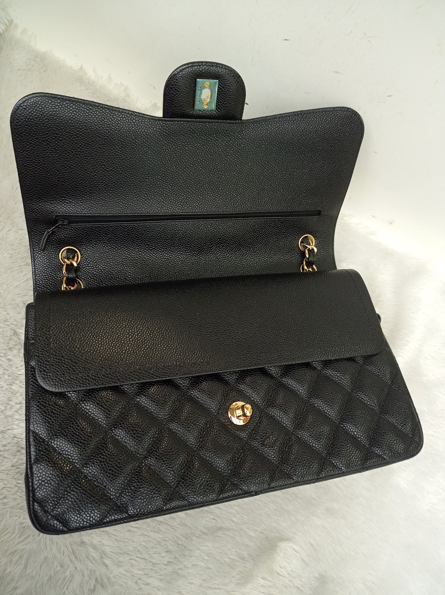 Chanel Jumbo Caviar Black GHW DF #24