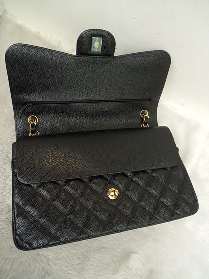 Chanel Jumbo Caviar Black GHW DF #24