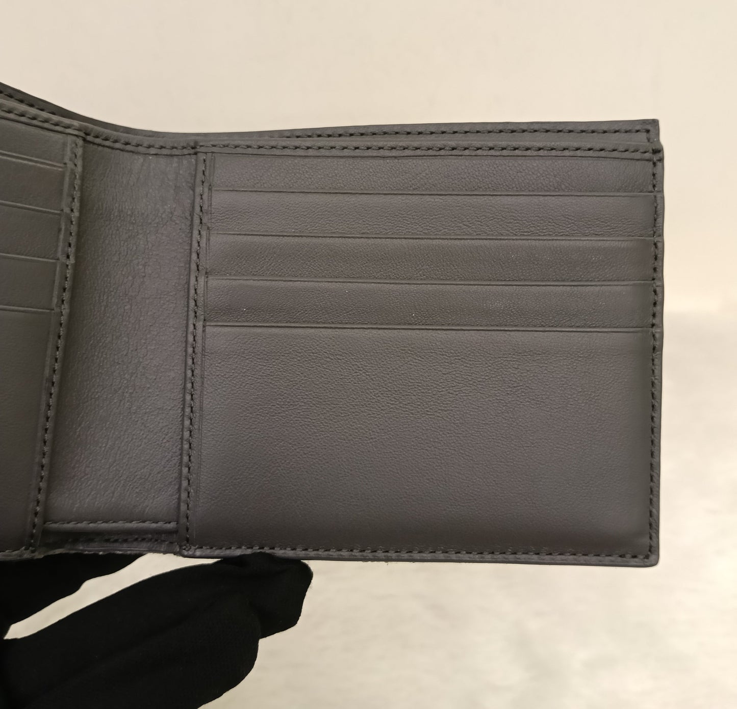 Dior Bifold Wallet Oblique Jacquard Ruthenium Grey Silver