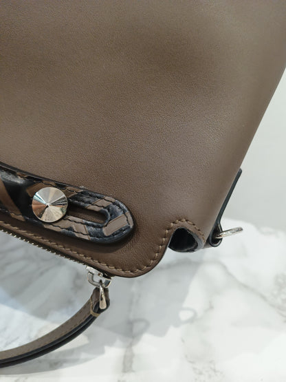 Fendi BTW Medium FF Handle Maya Brown SHW 2018