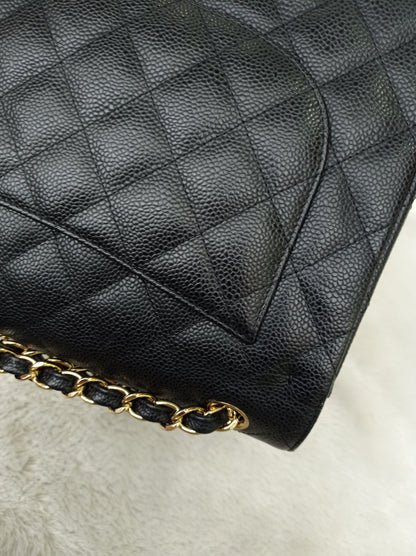 Chanel Jumbo Caviar Black GHW DF #17