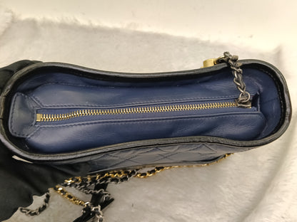 Chanel Gabrielle Small Calfskin Navy Black #27