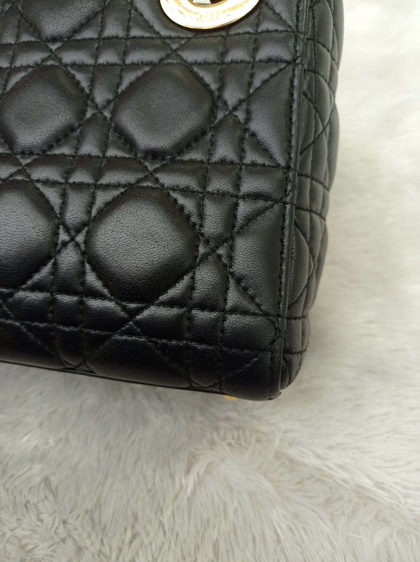 Lady Dior Mini Lamb Black GHW 2017