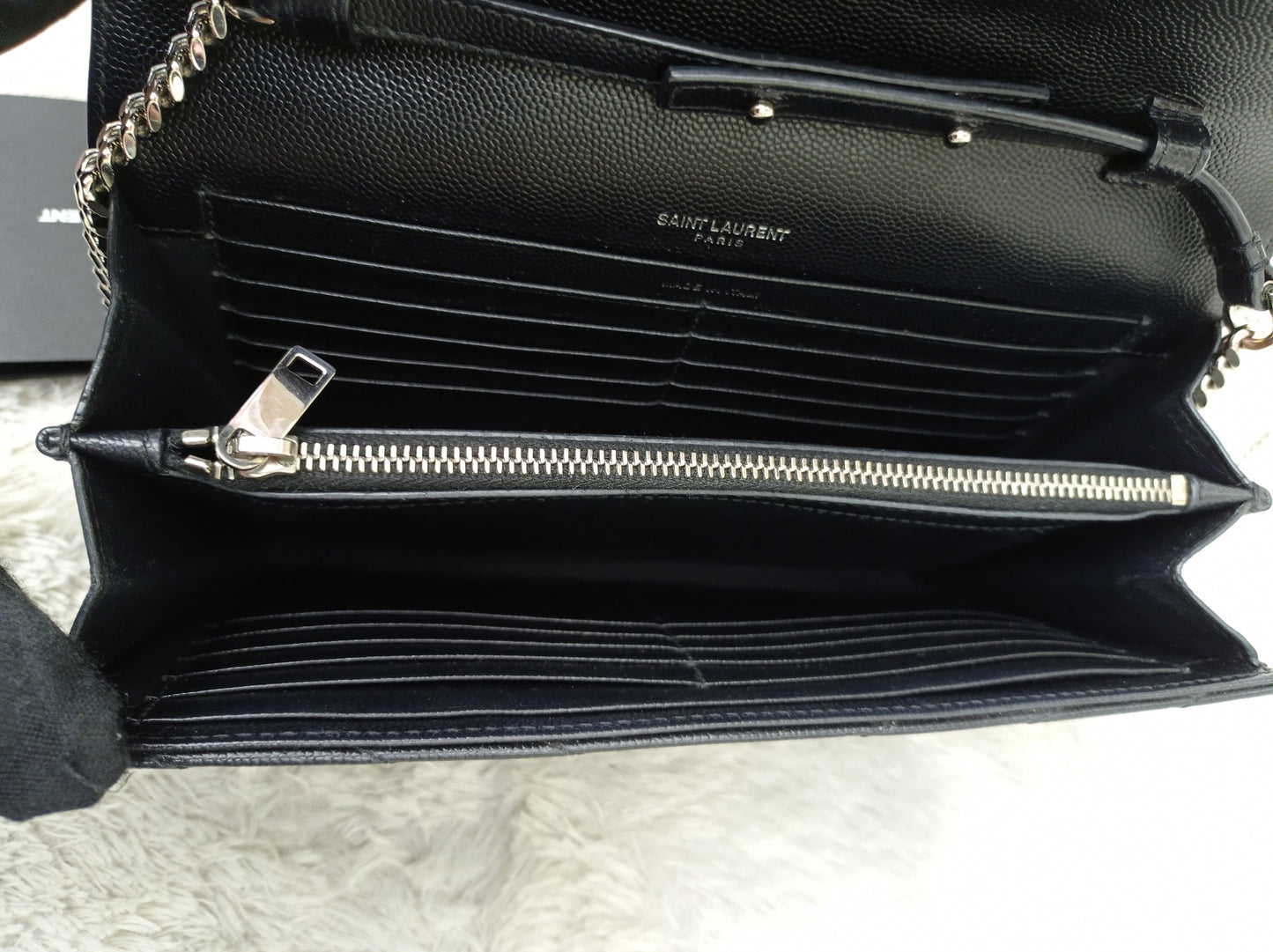 YsL WOC 22 Matelasse Monogramme Grained Black SHW 2018