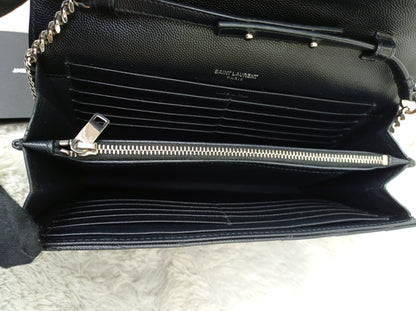 YsL WOC 22 Matelasse Monogramme Grained Black SHW 2018