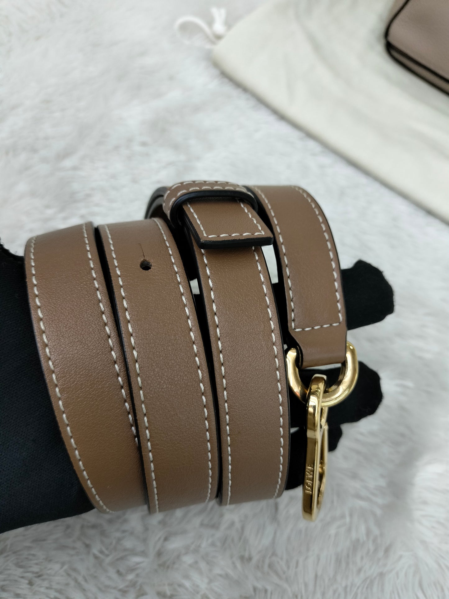 Loewe Puzzle Small Grained Sand Mink GHW 2020