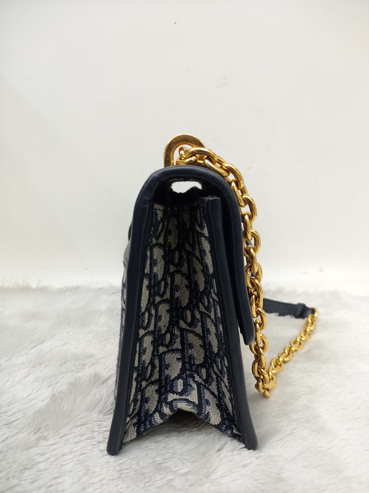Dior Montaigne 30 Chain Flap Oblique Navy GHW 2020