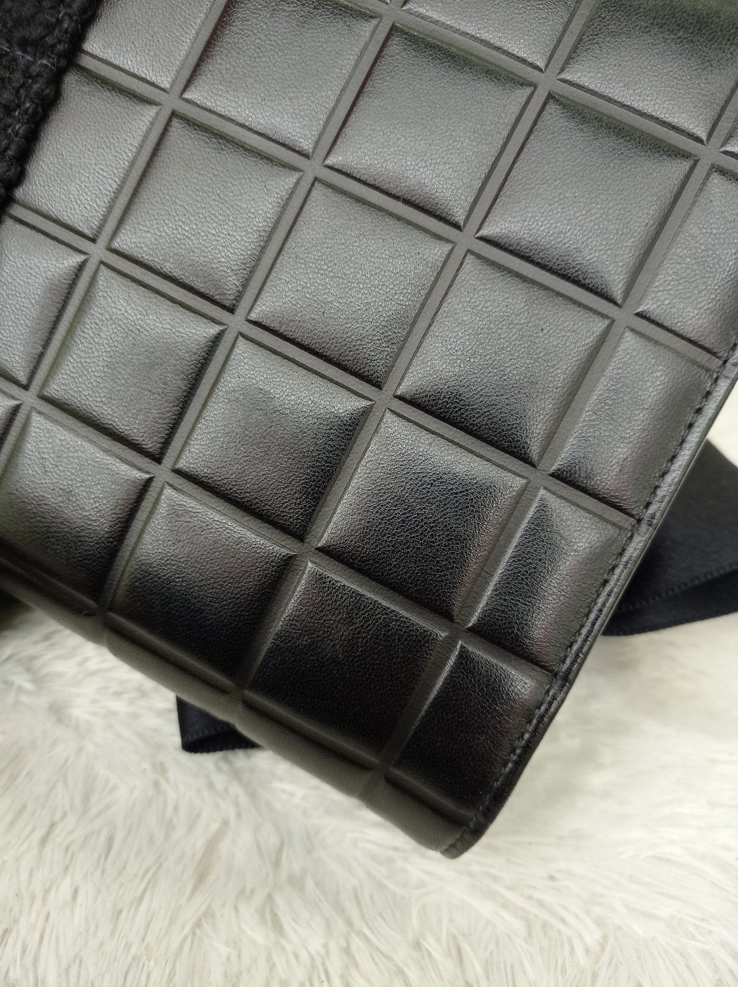 Chanel Clutch Tweed Leather Lamb Chocolate Bar Camelia Black GHW #7