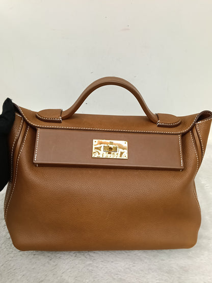 Hermes 2424 29 Fauve Barenia Faubourg GHW #D