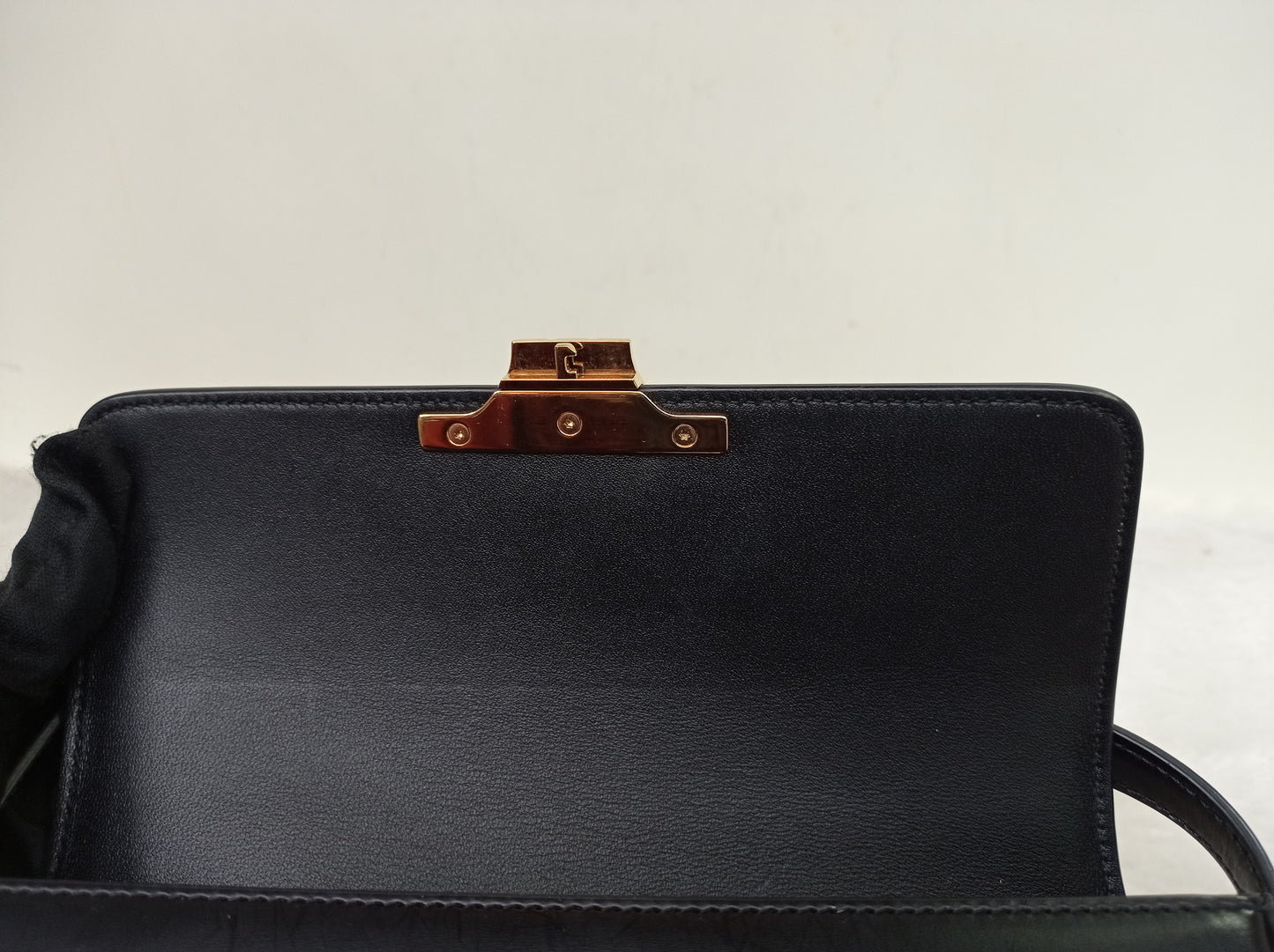 Celine Triomphe Shoulder Calfskin Black GHW 2022