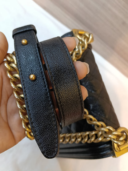 Chanel Boy Vertical Caviar Black GHW #26