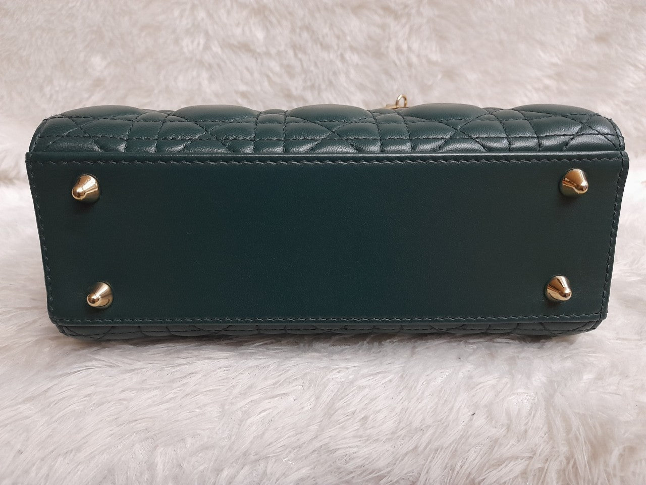 Lady Dior Small Lamb Dark Green GHW 2018