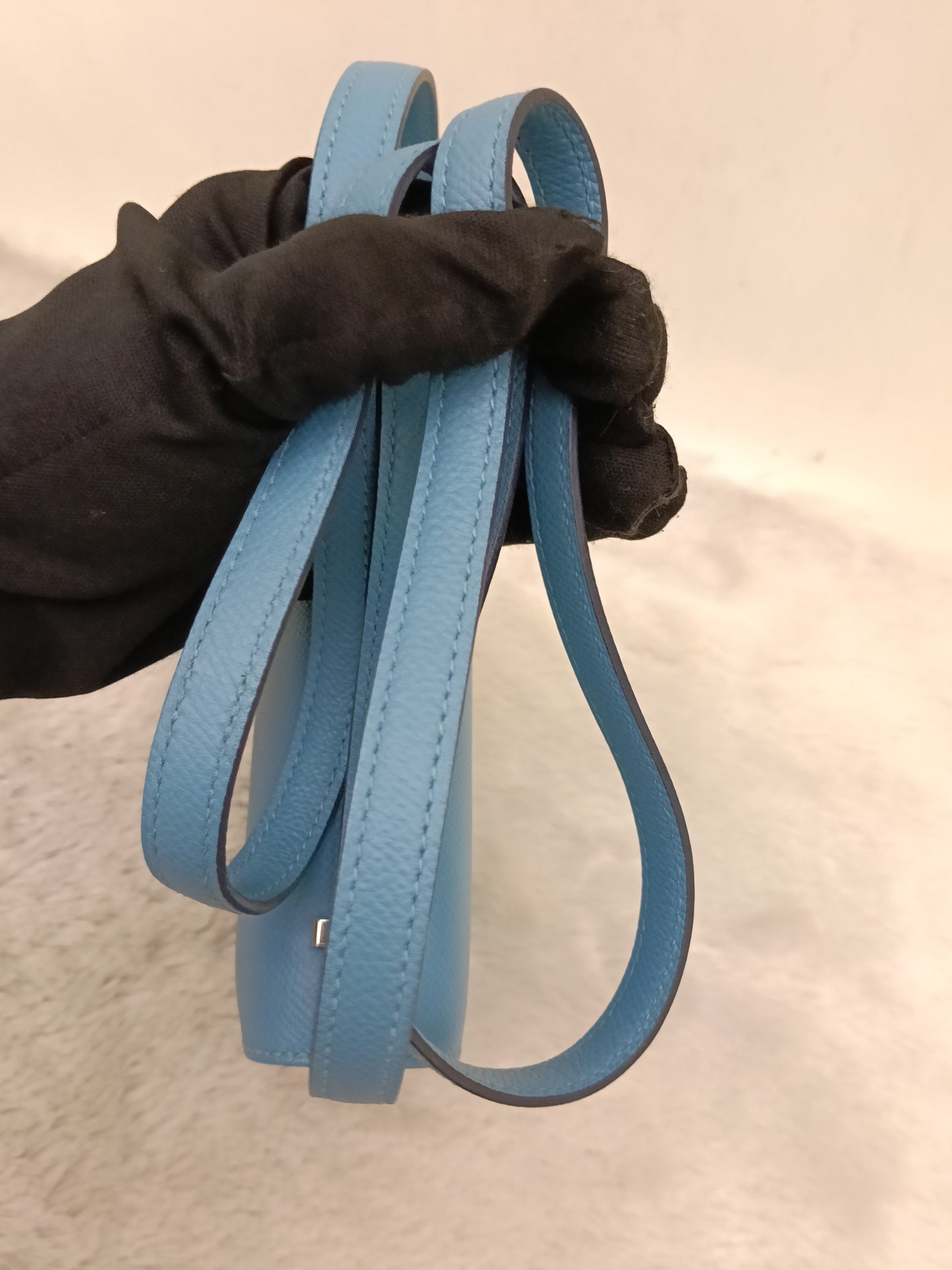 Hermes Constance 18 Epsom Bleu De Nord Rouge De Coeur Enamel PHW #Y