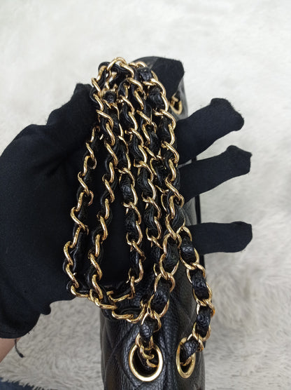 Chanel Small Caviar Black GHW DF #9
