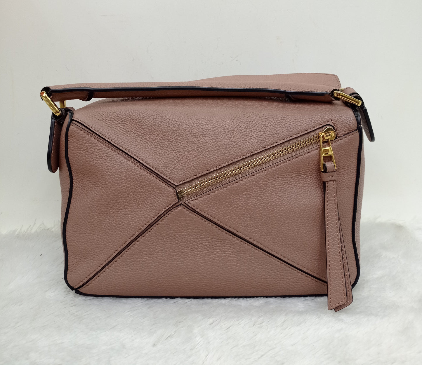 Loewe Puzzle Small Grained Dark Blush GHW 2021