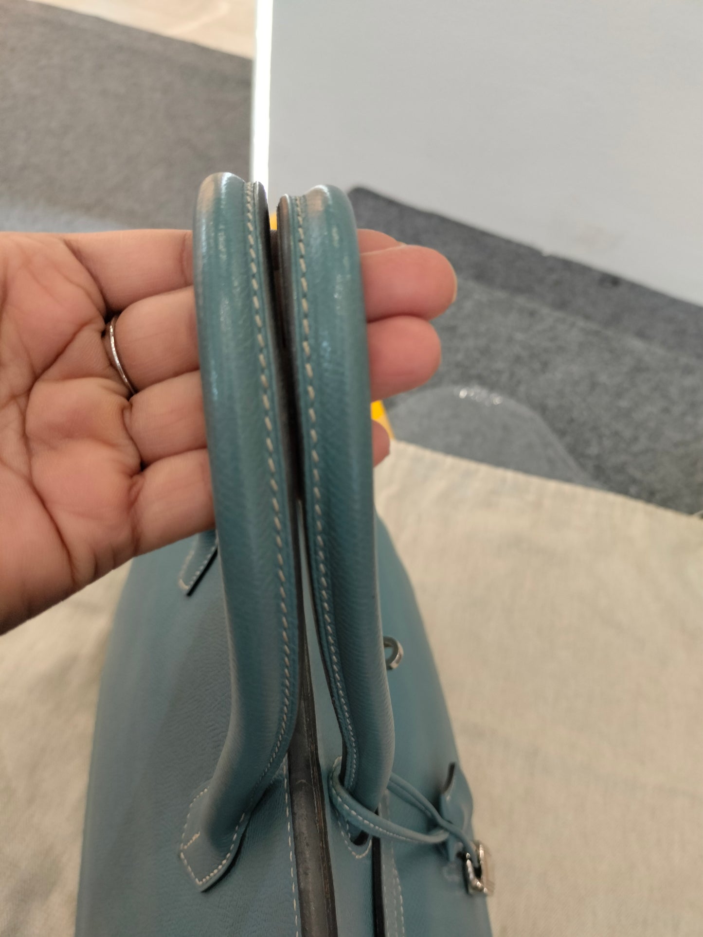 B35 Epsom Blue Jeans PHW #N square