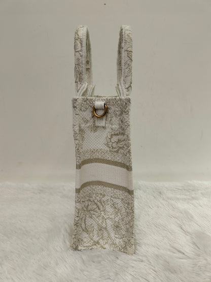 Dior Tote Book Mini Phone Canvas Off White 2022
