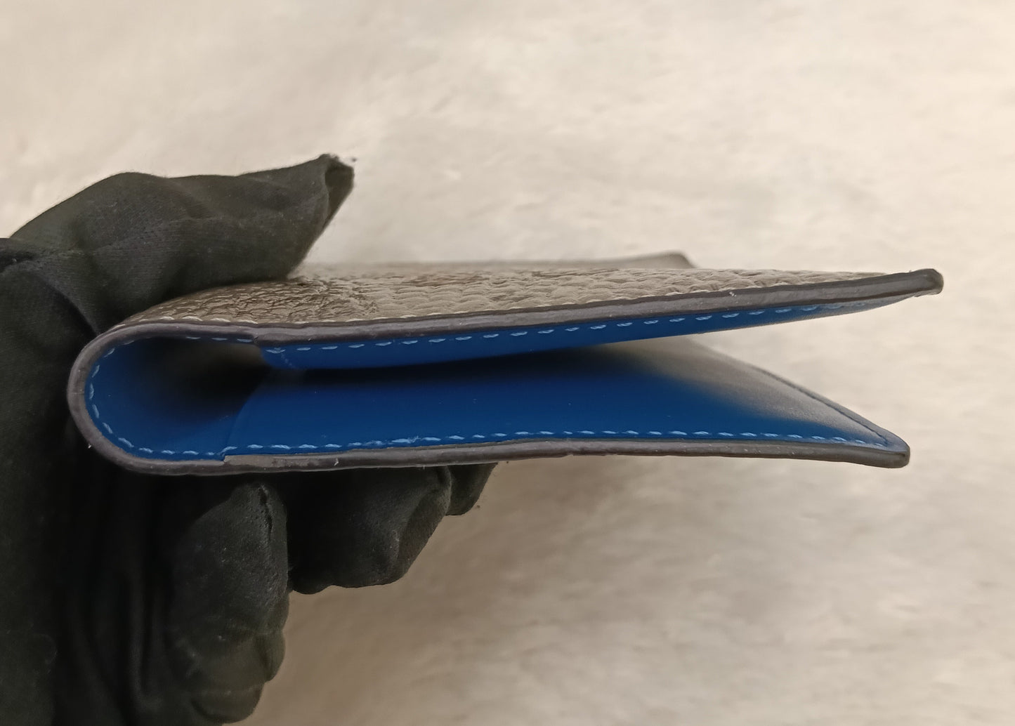 MCM Pasport Holder Rabbit Visetos Silver Blue