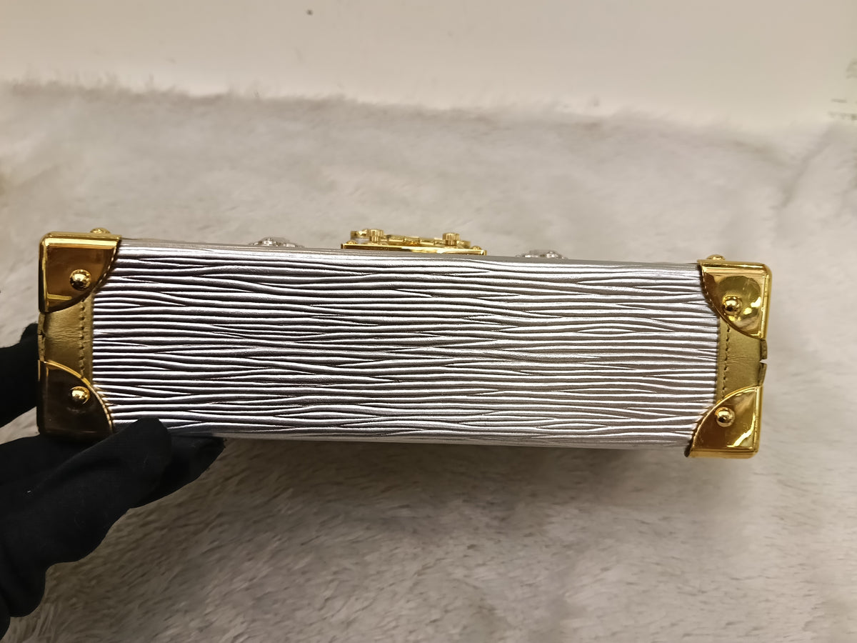 LV Petite Malle Epi Metallic Silver Gold 2017