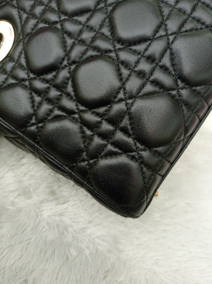 Lady Dior Small Lamb Black GHW 2018