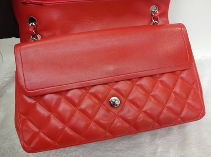 Chanel Jumbo Lamb Red SHW DF #15