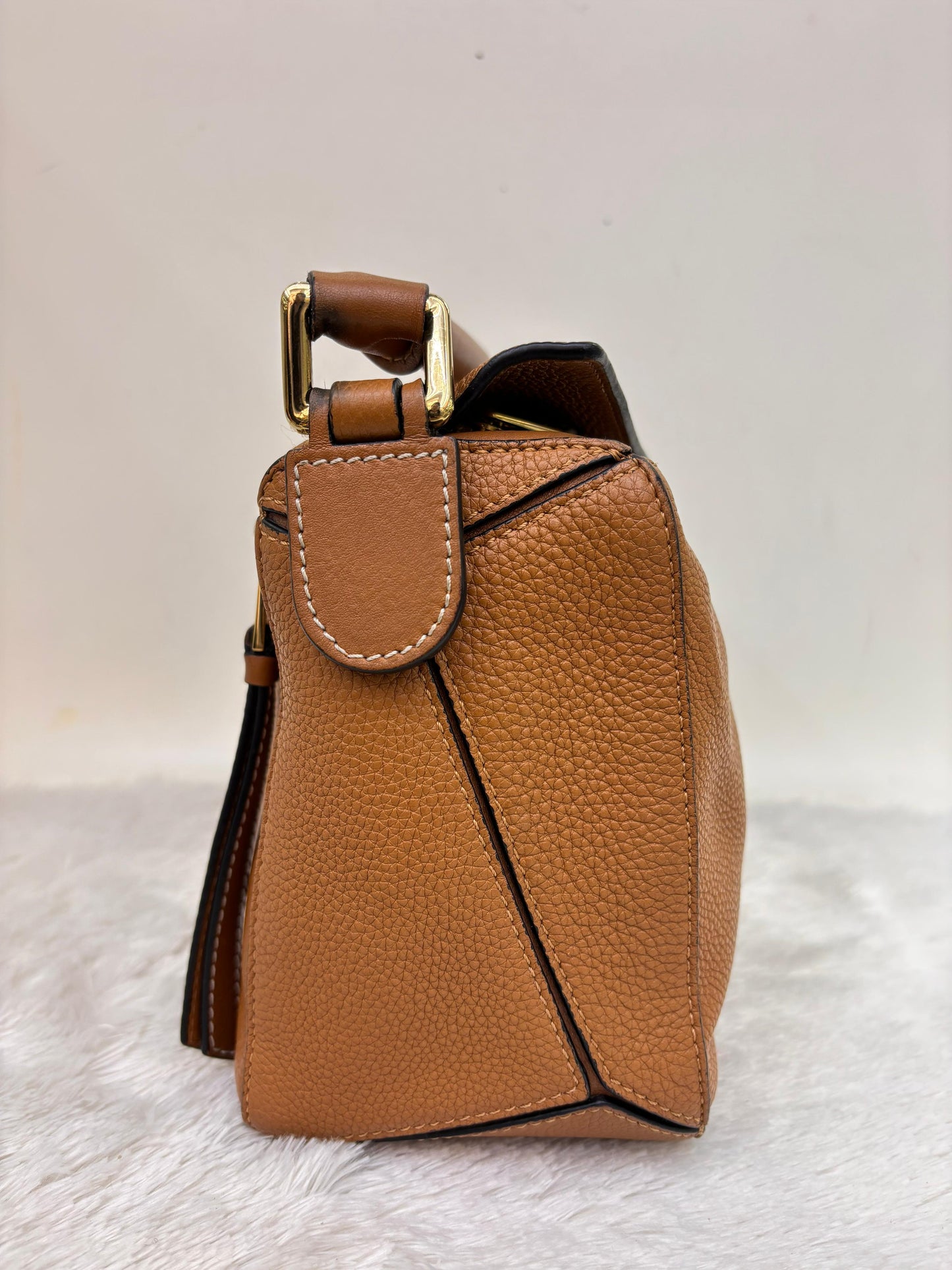 Loewe Puzzle Small Grained Tan GHW 2019
