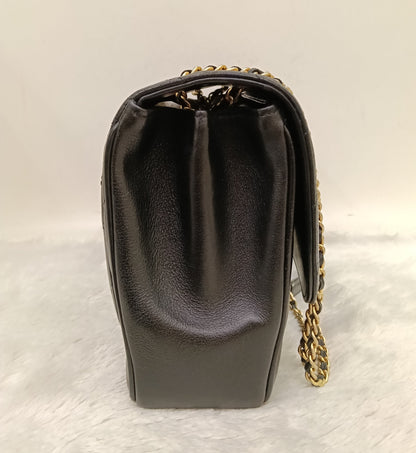 Chanel Jumbo Diagonal Flap Lamb Black GHW #21