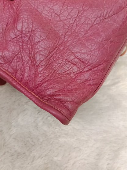 Balenciaga Small City Classic Burgundy GHW 2017
