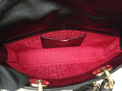 Dior Lady D'Joy Medium Lamb Black GHW 2016