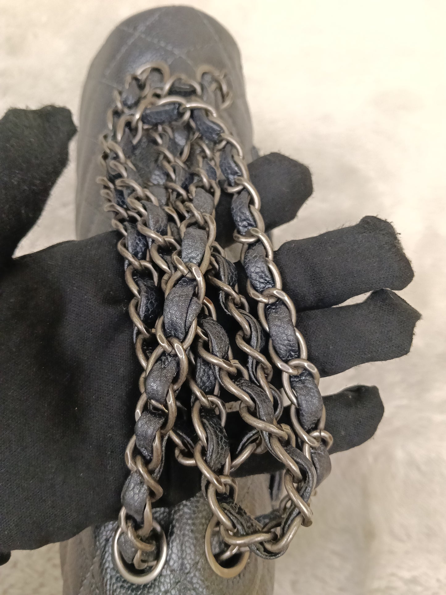 Chanel Medium Caviar Charcoal RHW DF #20