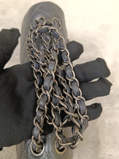 Chanel Medium Caviar Charcoal RHW DF #20