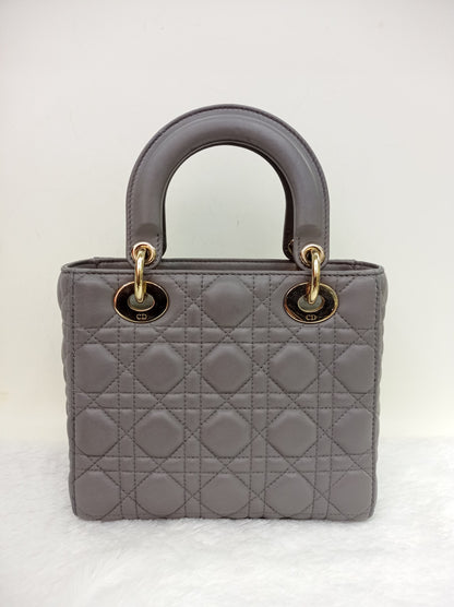 Lady Dior Small Lamb Grey GHW 2018