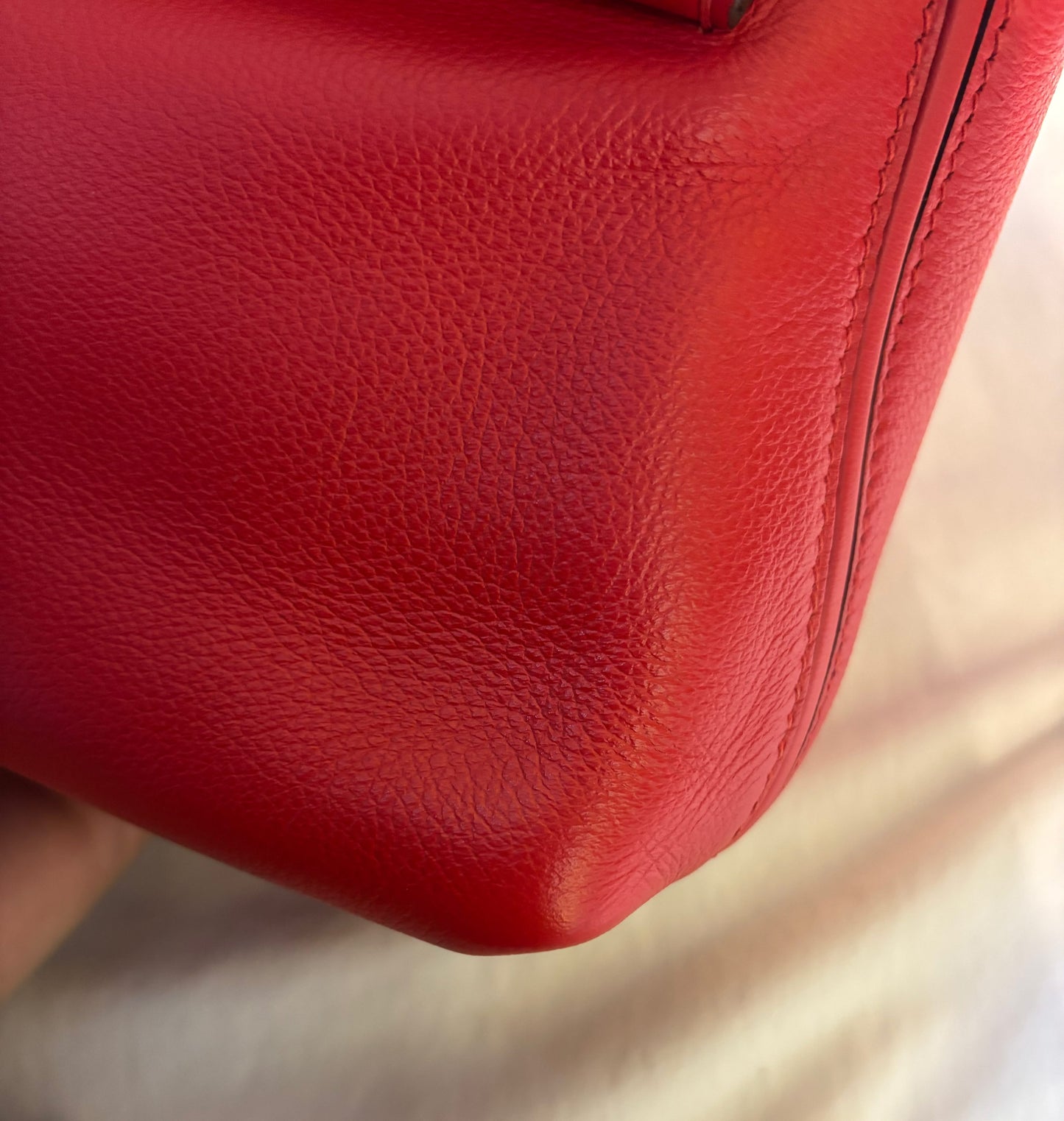 Hermes 2424 Mini Evercolour Swift Rouge De Coeur GHW #Y