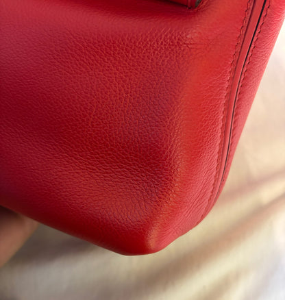 Hermes 2424 Mini Evercolour Swift Rouge De Coeur GHW #Y