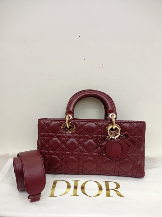 Dior Lady D'Joy Medium Lamb Burgundy GHW 2016