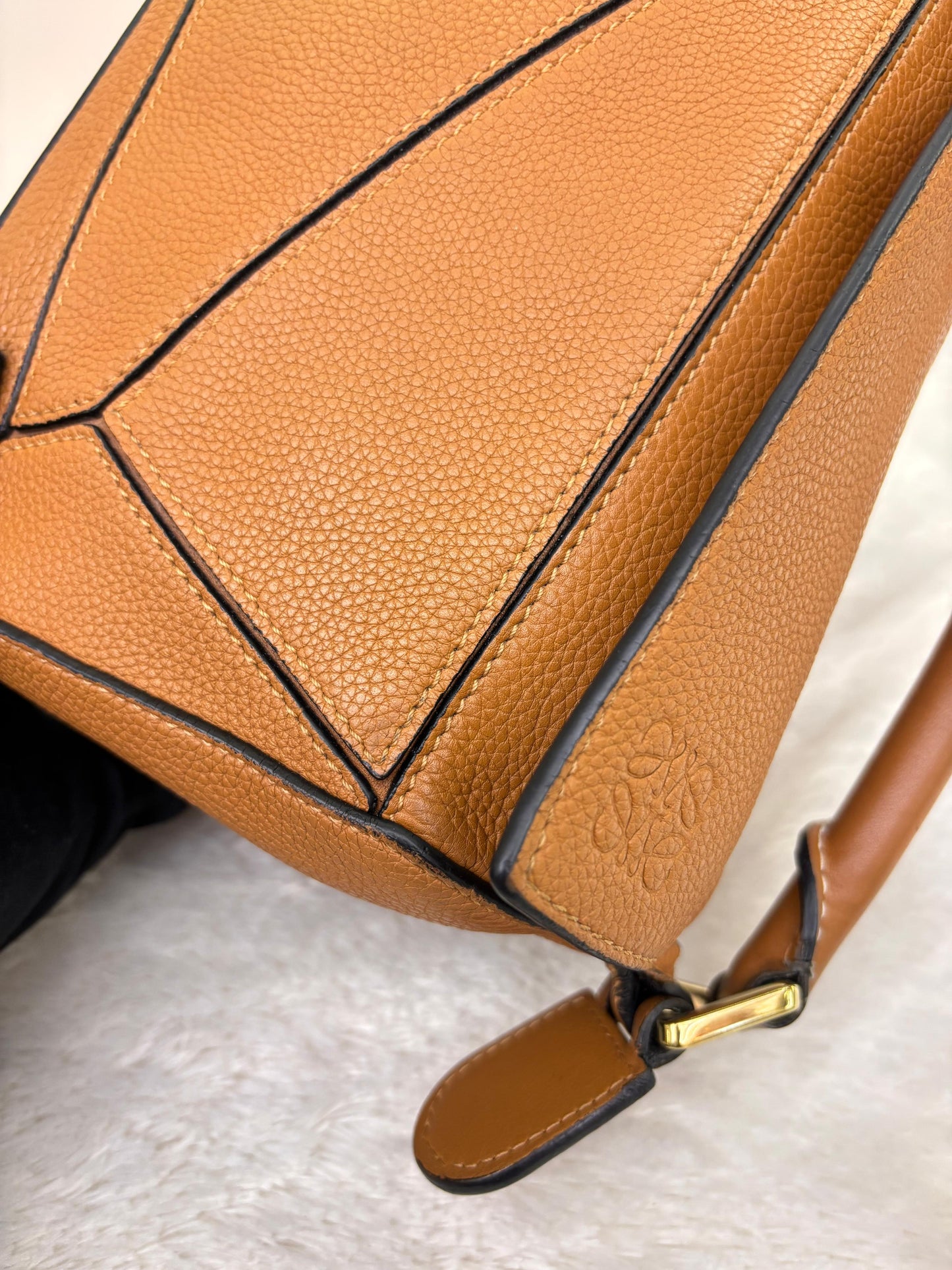 Loewe Puzzle Small Grained Tan GHW 2019