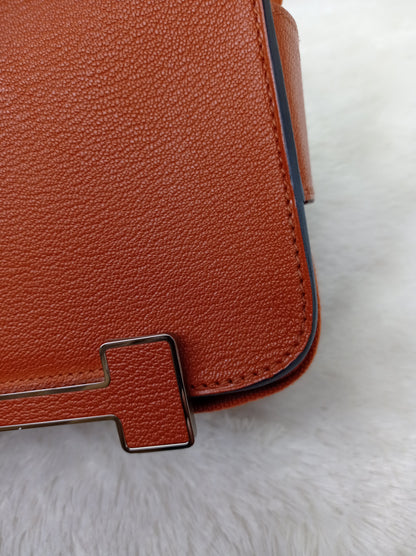 Hermes Geta Chevre Mysore Sangle Cuivre PHW #U