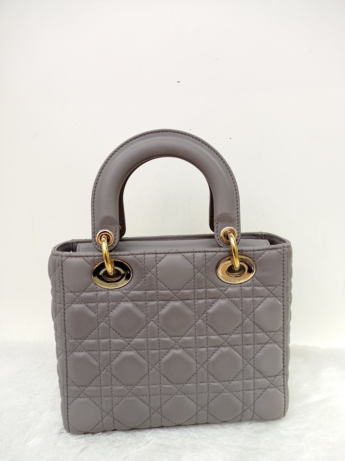 Lady Dior Small Lamb Grey GHW 2019