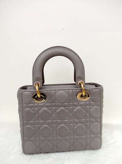 Lady Dior Small Lamb Grey GHW 2019