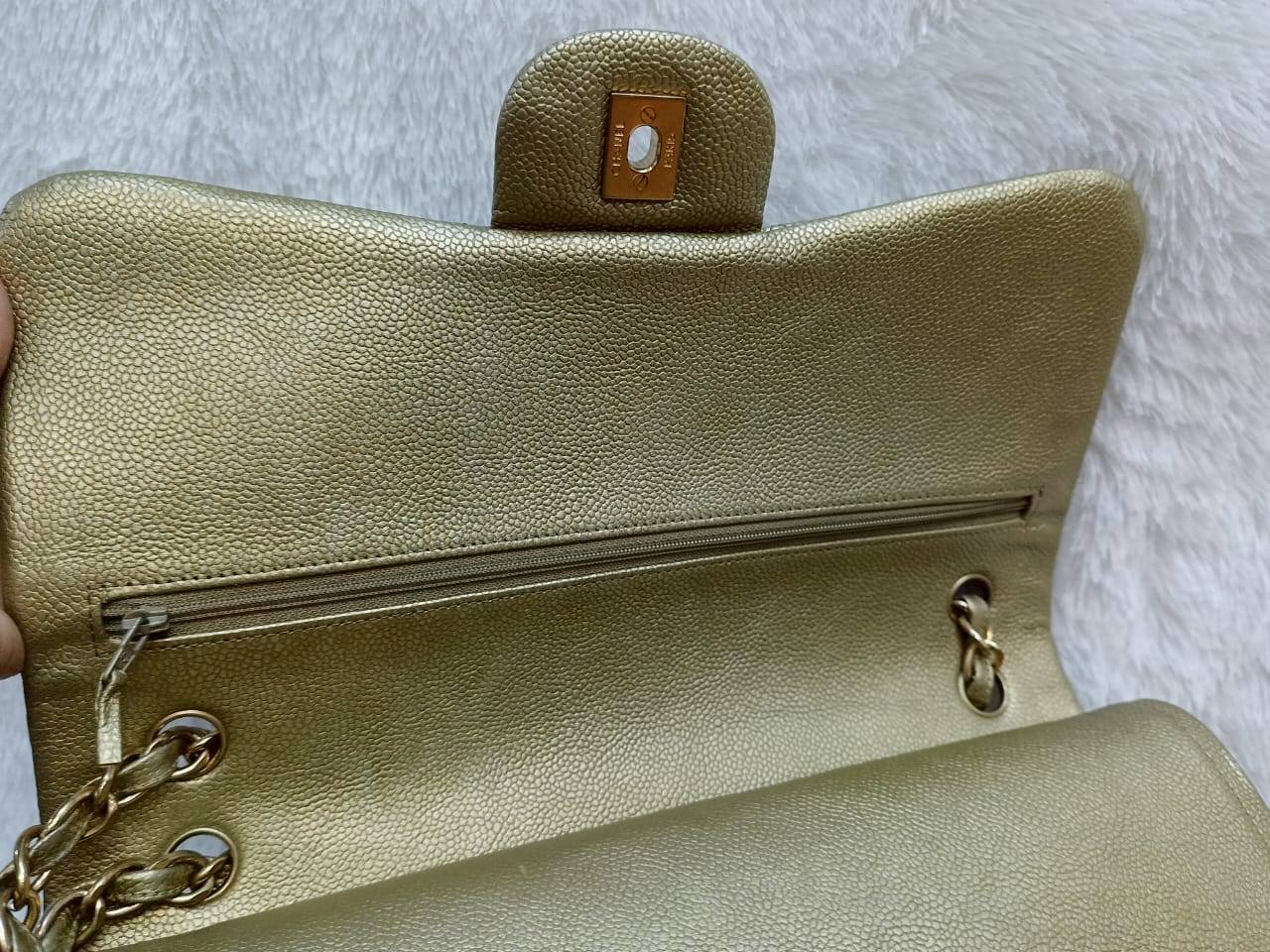 Chanel Jumbo Caviar Gold GHW DF #21