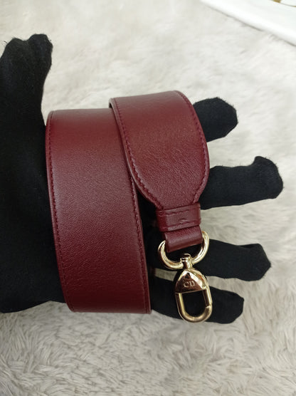 Dior Lady D'Joy Medium Lamb Burgundy GHW 2016