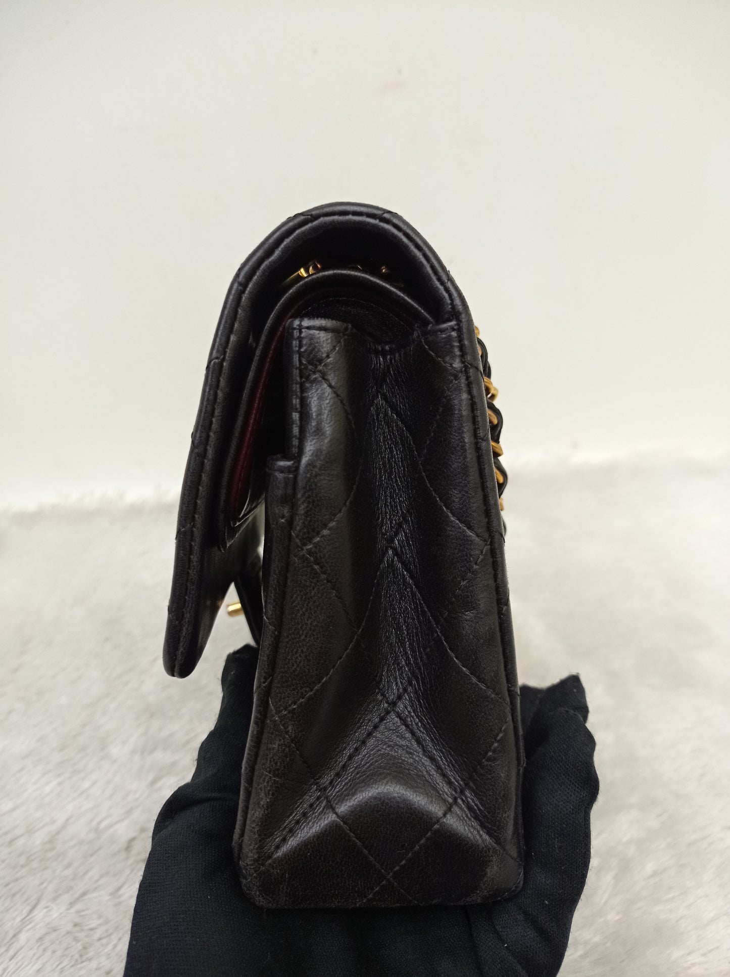 Chanel Medium Lamb Black Vintage GHW DF #2