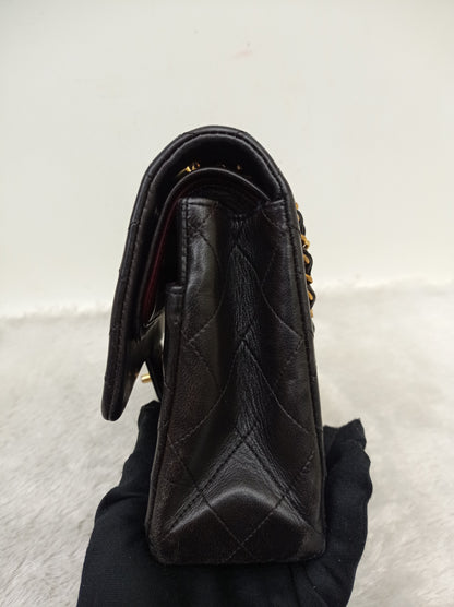 Chanel Medium Lamb Black Vintage GHW DF #2