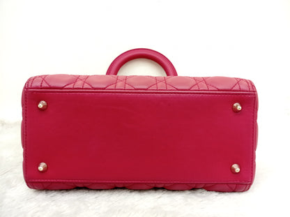 Lady Dior Medium Lamb Burgundy GHW 2020