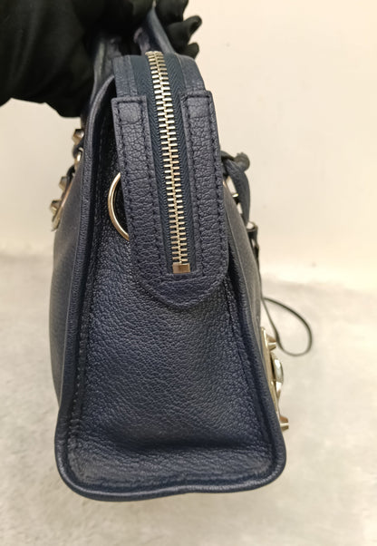 Balenciaga Small City Edge Navy SHW 2017